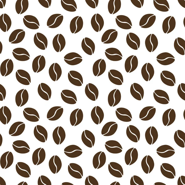 Vektör kahve kalıbı. Kahve çekirdekleri pürüzsüz. Beyaz arka planda basit bir kahve kalıbı..