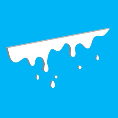 Damlayan süt aşağı akar. Damlayan sıvı. Sıvı sıvısı. Boya dökülüyor. Düşen boya. Sıvı yağ lekesi. Soyut, sıvı mürekkep damlaları. Süt ürünleri 3D. Vektör illüstrasyonu.