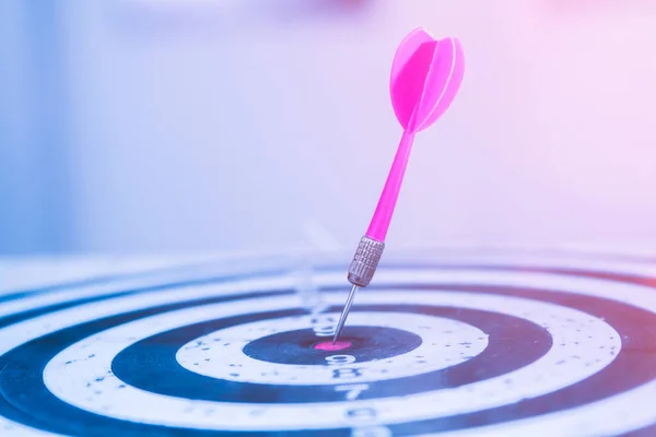 Target Dart Pink Arrow Hitting Center Target Marketing Target Arrow — Stock Photo, Image