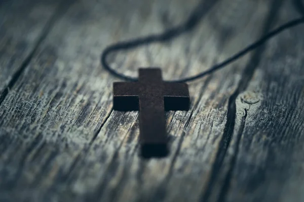 Holy Lift Christian Wooden Cross — Stock Photo, Image