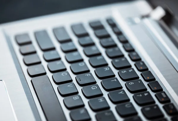 Nahaufnahme Bild Von Modernen Laptop Computer Tastatur — Stockfoto