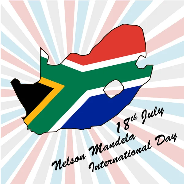 Международный День Нельсона Манделы Июля Вектор — стоковый вектор