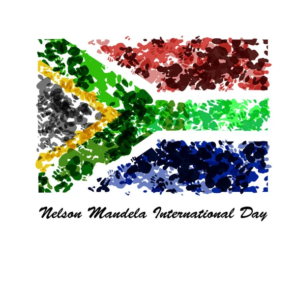 Nelson Mandela Día Internacional Julio Vector — Vector de stock