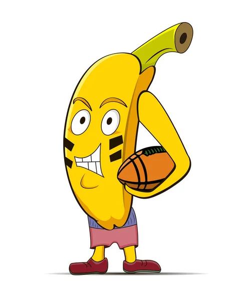 Banana se dedica a los deportes . — Vector de stock