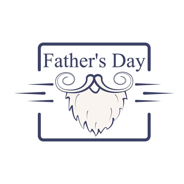 Happy Father s Day, the image of a male beard with the inscription — Stock Vector