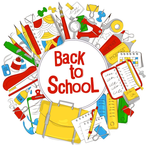 back-to-school-background-with-stationery-and-scho-vector-21530194