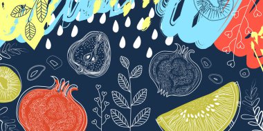 Cafe menüsü için banner meyve