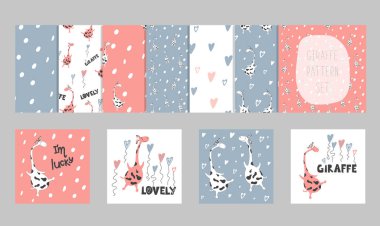 Hoş, narin bir tasarımı olan geniş bir dizi kusursuz vektör deseni ve parmak izi. Çocuk kıyafetleri, iç çamaşırları, kağıt, ambalaj, duvar kağıdı basmak için uygun pamuk kumaşı.