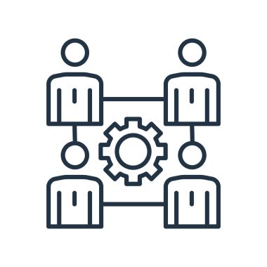 Beyaz arka plan üzerinde izole hiyerarşik yapısı simge vektör,