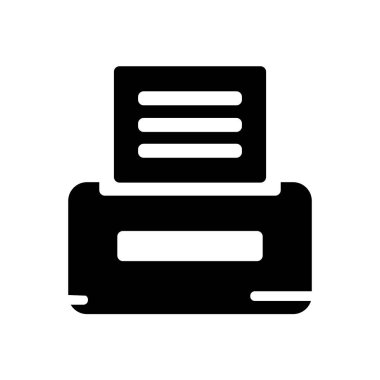 Yazıcı simgesi vektör işareti ve beyaz arka plan üzerinde izole sembolü