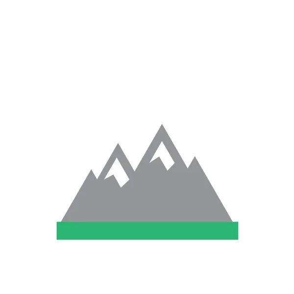 Berge Symbol Vektorzeichen und Symbol isoliert auf weißem Hintergrund — Stockvektor