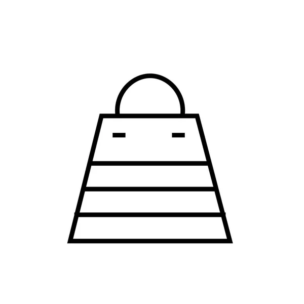 Мешки для покупок иконка векторный знак и символ изолированы на белой спине — стоковый вектор