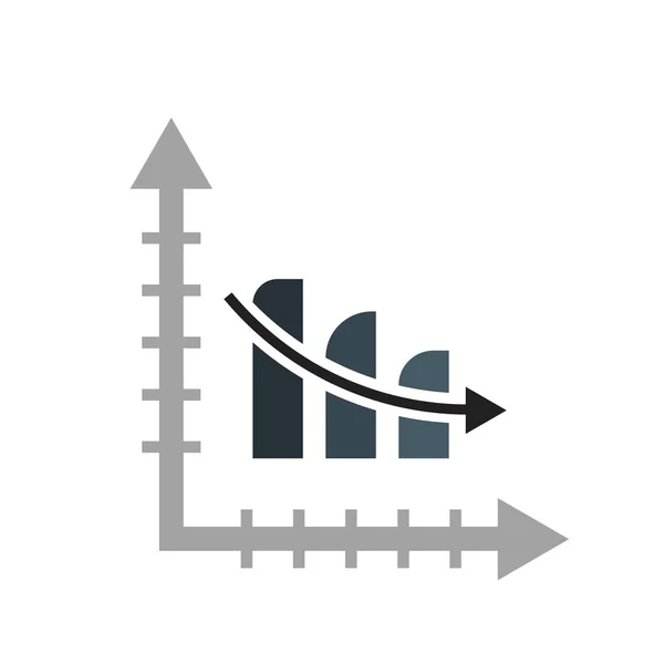 Balkendiagramm-Symbol Vektorzeichen und Symbol isoliert auf weißem Hintergrund — Stockvektor