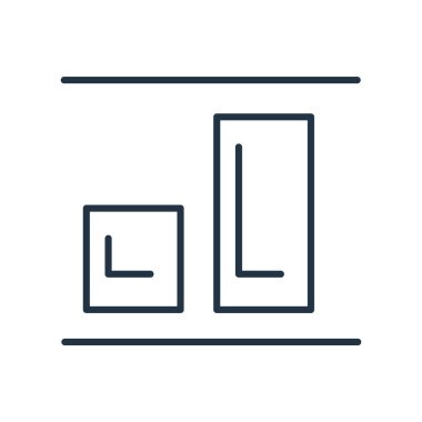 Dikey hizalama beyaz arka plan üzerinde Vertica izole simge vektör