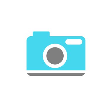 Web ve mobil uygulaması tasarım için beyaz arka plan üzerinde izole fotoğraf kamera simgesi