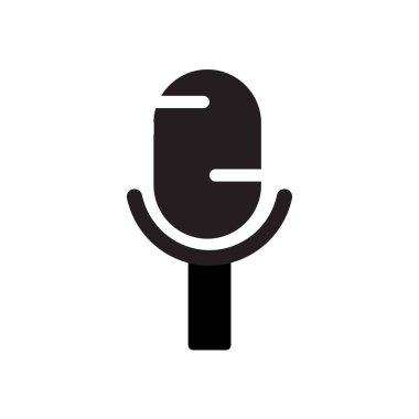 Web ve mobil uygulaması tasarım için beyaz arka plan üzerinde izole mikrofon simgesi