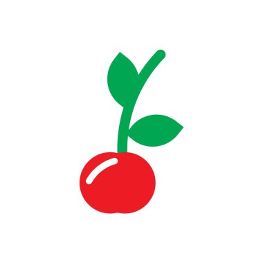 Web ve mobil uygulaması tasarım için beyaz arka plan üzerinde izole kiraz simgesi