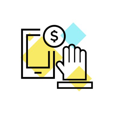 Ödeme yöntemi simge vektör işareti ve üzerinde beyaz bac izole sembolü