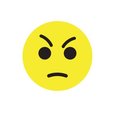 Web ve mobil uygulaması tasarım için beyaz arka plan üzerinde izole kızgın simgesi