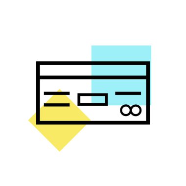 Kredi kartı simge vektör işareti ve üzerinde beyaz backgr izole sembolü