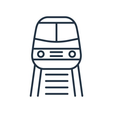 Beyaz arka plan üzerinde tren şeffaf işareti izole tren simge vektör