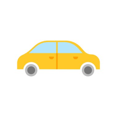 Web ve mobil uygulaması tasarımı, araba logosu kavramı için beyaz arka plan üzerinde izole araba simge vektör