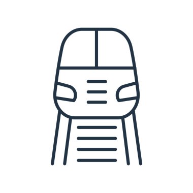 Beyaz arka plan üzerinde tren işareti izole tren simge vektör