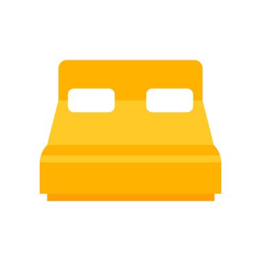 Yatak simge vektör işareti ve sembolü beyaz arka plan üzerinde izole, olmak