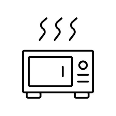 Beyaz arka plan, yemek şeffaf işareti, ince bir çizgi üzerinde tasarım öğeleri anahat tarzı izole yemek simge vektör