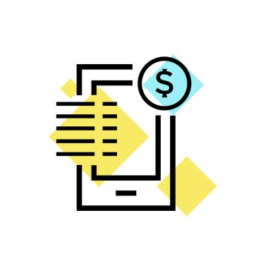 Ödeme yöntemi simge vektör işareti ve üzerinde beyaz bac izole sembolü