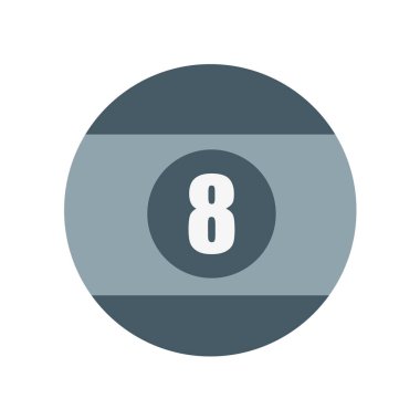 Havuz topu simge vektör web ve mobil uygulaması tasarımı, havuz top logo kavramı için izole üzerinde beyaz arka plan