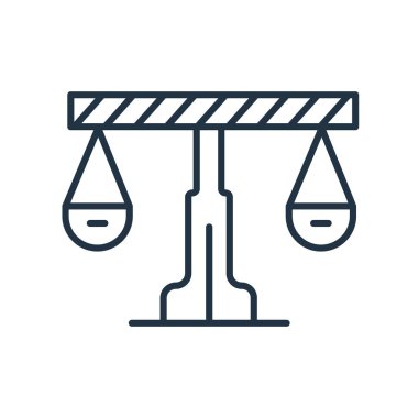 Beyaz arka plan üzerinde terazi üye izole terazi simge vektör