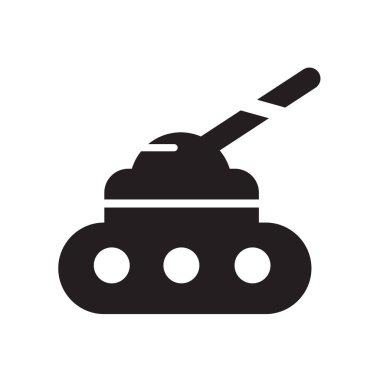 Web ve mobil uygulaması tasarım için beyaz arka plan üzerinde izole tank simgesi