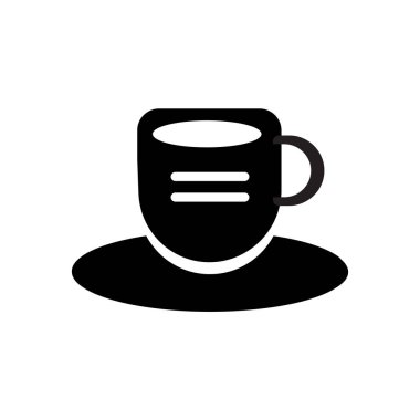 Web ve mobil uygulaması tasarım için beyaz arka plan üzerinde izole kahve fincanı simge