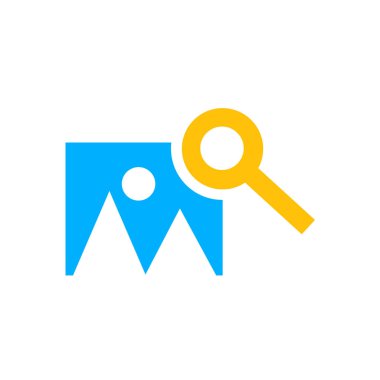 Resim simge vektör web ve mobil uygulaması tasarımı, görüntü logo kavramı için beyaz arka plan üzerinde izole