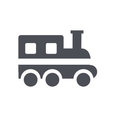 Web ve mobil uygulaması tasarım, tren logo kavramı için beyaz arka plan üzerinde izole tren simge vektör