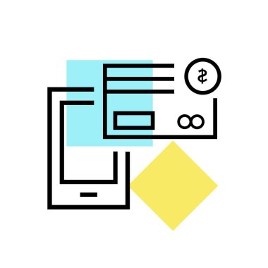 Ödeme yöntemi simge vektör işareti ve üzerinde beyaz bac izole sembolü