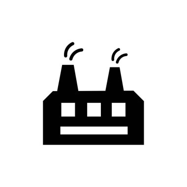 Web ve mobil uygulaması tasarımı, fabrika logo kavramı için beyaz arka plan üzerinde izole fabrika simge vektör