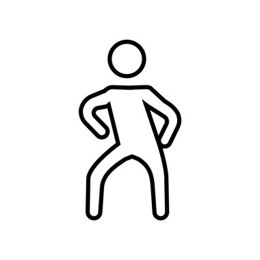 Web ve mobil uygulaması tasarım, egzersiz logo kavramı için beyaz arka plan üzerinde izole egzersiz simge vektör