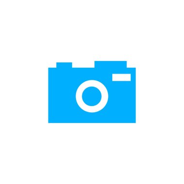 Fotoğraf kamera simgesi üzerinde izole beyaz arka plan web ve mobil uygulaması tasarım, fotoğraf kamera logo kavramı için vektör