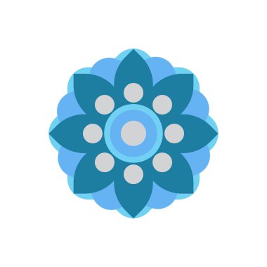 Rangoli simge vektör işareti ve beyaz arka plan üzerinde izole sembolü