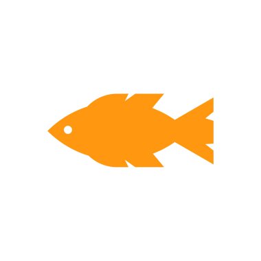 Web ve mobil uygulaması tasarım için beyaz arka plan üzerinde izole balık simgesi