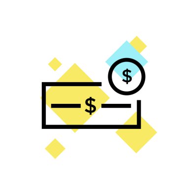 Maaş simge vektör işareti ve beyaz arka plan üzerinde izole sembolü,