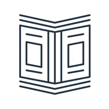 Hukuk kitabı simgesi vektörü beyaz arkaplanda izole edildi, Hukuk kitabı işareti