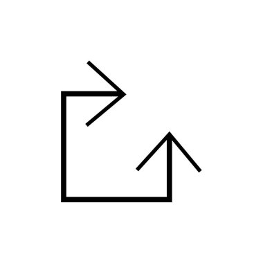 Web ve mobil uygulaması tasarımı, saat yönünde logo kavramı için beyaz arka plan üzerinde izole saat yönünde simge vektör