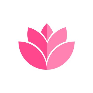 Lotus simge vektör işareti ve beyaz arka plan üzerinde izole sembolü