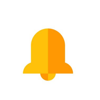 Bell simge vektör işareti ve beyaz arka plan üzerinde izole sembolü