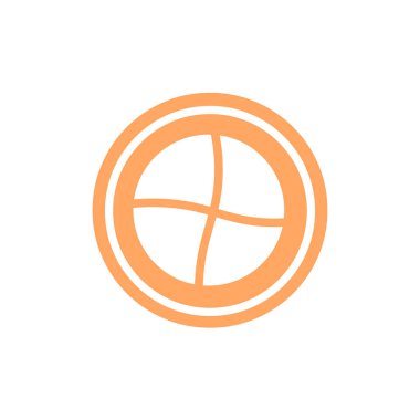 Web ve mobil uygulaması tasarım için beyaz arka plan üzerinde izole frizbi simgesi