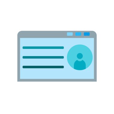 Tarayıcı simge vektör işareti ve beyaz arka plan üzerinde izole sembolü