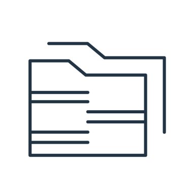 Beyaz arka plan üzerinde klasör işareti izole klasör simge vektör